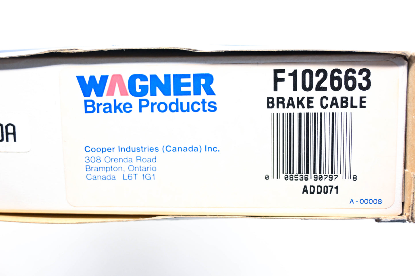 Wagner F102663 Brake Cable NOS