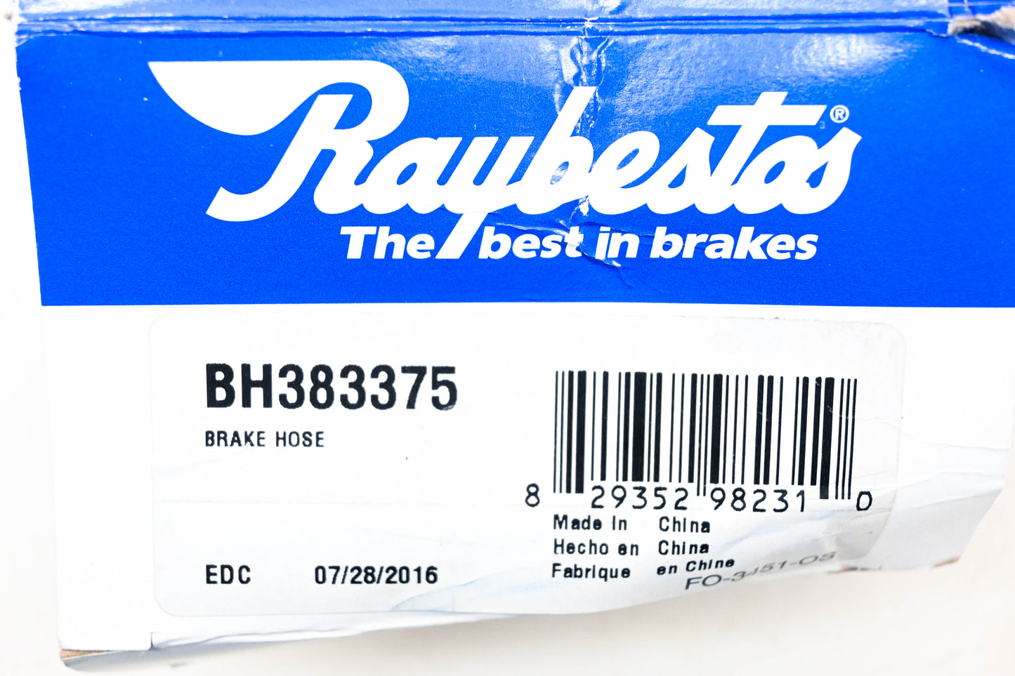 Raybestos BH383375 Brake Hose NOS