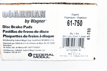 Wagner 61-750 Guardian Disc Brake Pad Kit NOS