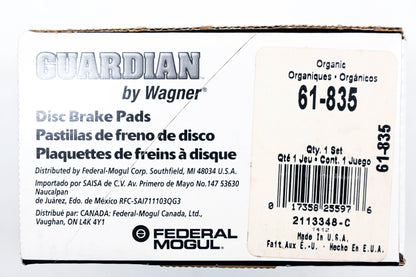 Wagner 61-835 Guardian Disc Brake Pad Kit NOS