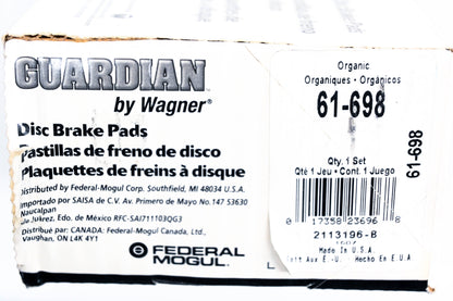 Wagner 61-698 Guardian Disc Brake Pad Kit NOS