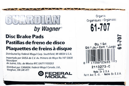 Wagner 61-707 Guardian Disc Brake Pad Kit NOS