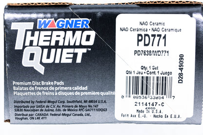 Wagner PD771, PD7638, WD771 Thermo Quiet Disc Brake Pad Kit NOS