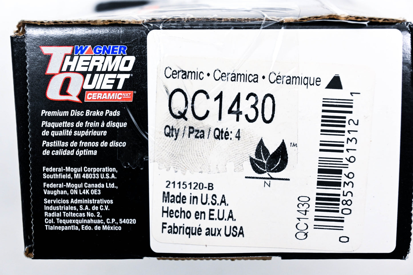 Wagner QC1430 Thermo Quiet Disc Brake Pad Kit NOS
