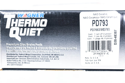 Wagner PD793, PD7663, WD793 Thermo Quiet Disc Brake Pad Kit NOS