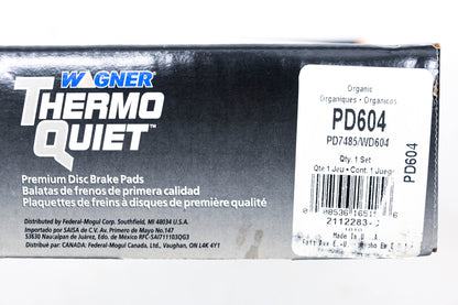 Wagner PD604, PD7485, WD604 Thermo Quiet Disc Brake Pad Kit NOS