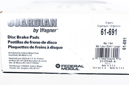Wagner 61-691 Guardian Disc Brake Pad Kit NOS