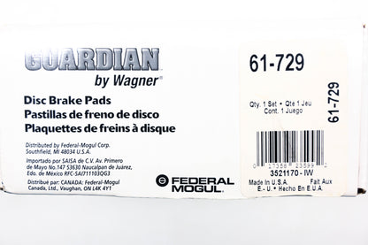 Wagner 61-729 Guardian Disc Brake Pad Kit NOS