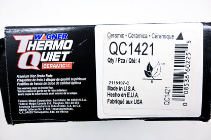 Wagner QC1421 Thermo Quiet Disc Brake Pad Kit NOS
