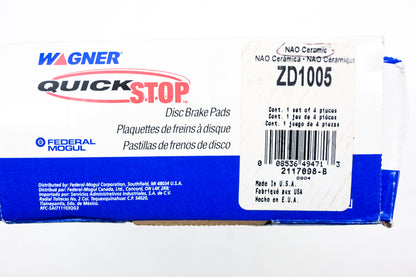 Wagner ZD1005 Quick Stop Disc Brake Pad Kit NOS