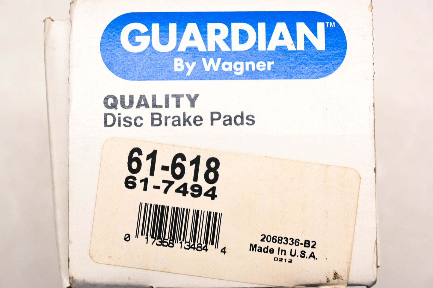 Wagner 61-618, 61-7494 Guardian Disc Brake Pad Kit NOS