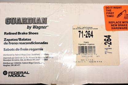 Wagner 71-264 Relined Brake Shoe Kit NOS