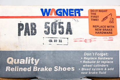 Wagner PAB505A Relined Brake Shoe Kit NOS
