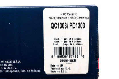 Wagner QC1303, PD1303 Thermo Quiet Brake Pad Kit NOS