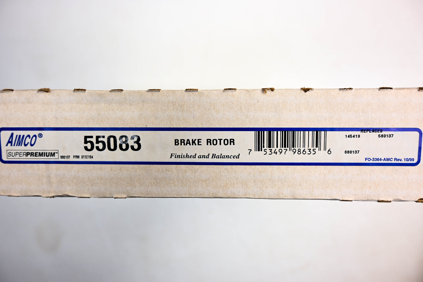 Aimco 55083, 145419, 580137 Brake Rotor NOS
