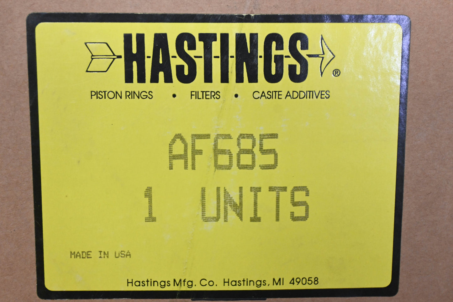 Hastings AF685 Air Filter NOS