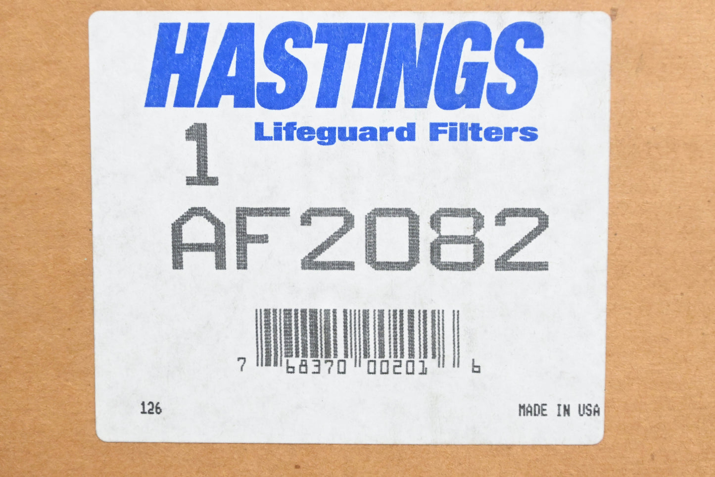 Hastings AF2082 Air Filter NOS