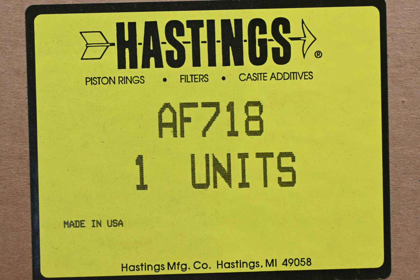 Hastings AF718 Air Filter NOS