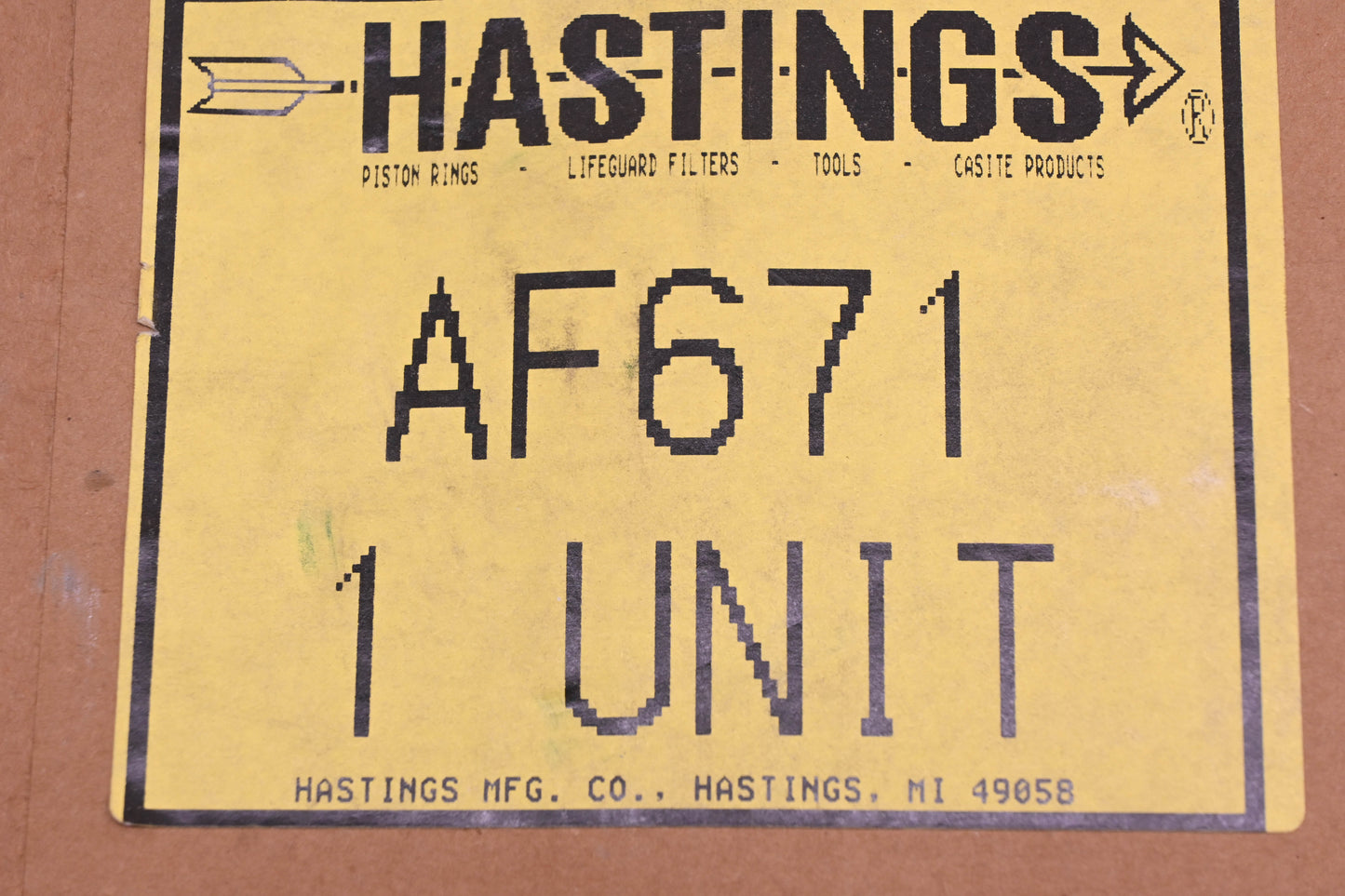 Hastings AF671 Air Filter NOS