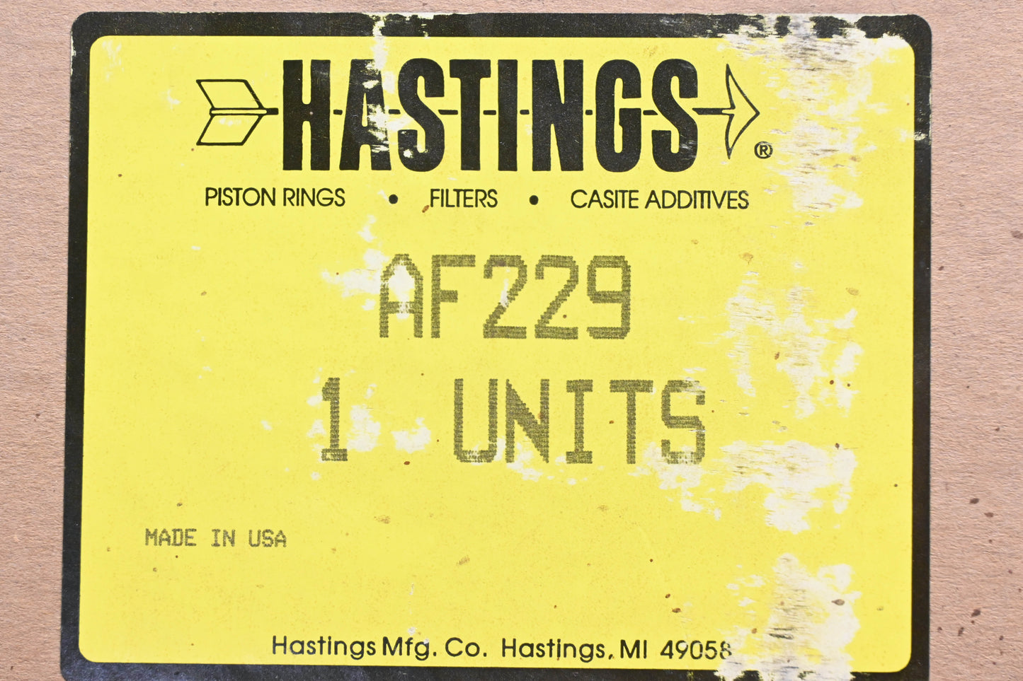 Hastings AF229 Air Filter NOS