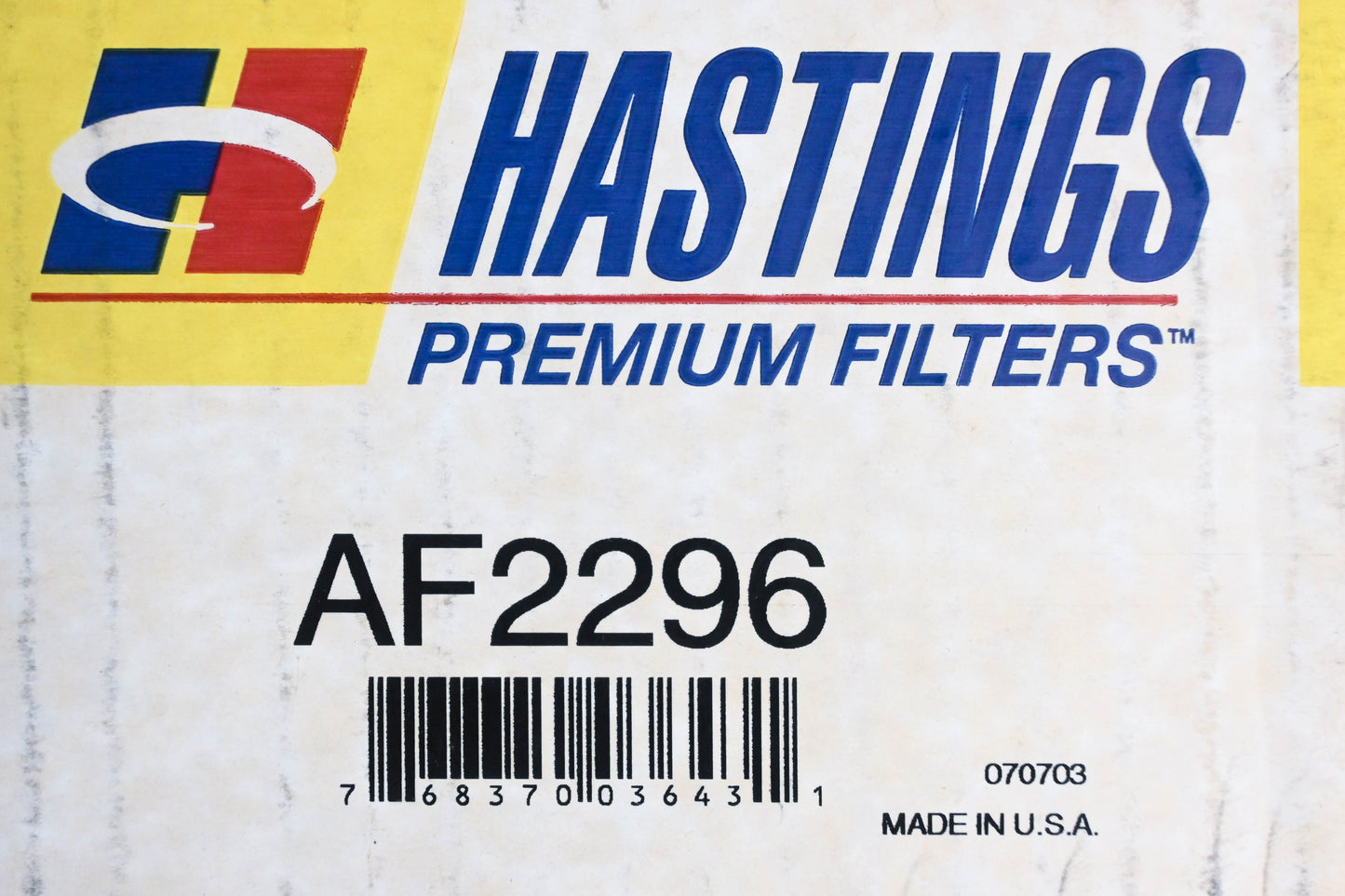 Hastings AF2296, RS3740 Air Filter NOS