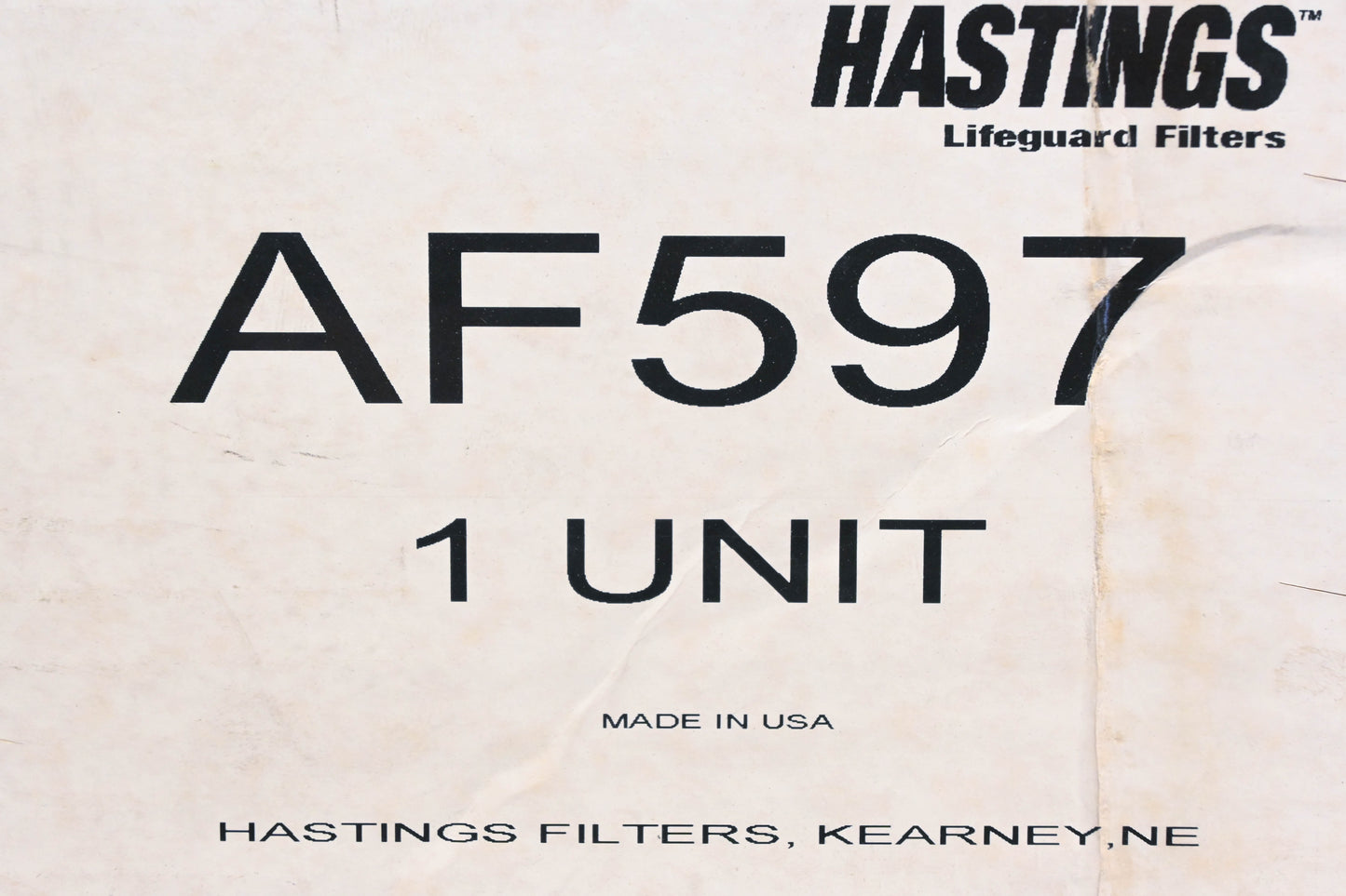 Hastings AF597, PA2588 Air Filter NOS