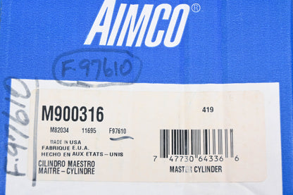 Aimco M900316, 11695, F97610 Master Brake Cylinder NOS