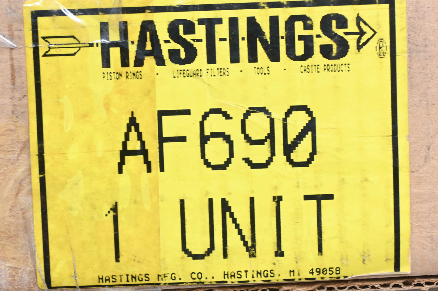 Hastings AF690 Cabin Air Filter Panel NOS
