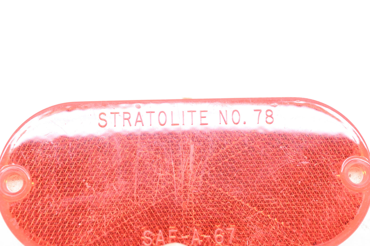 Stratolite 78 Red Oval 4-3/8" x 1-7/8" Reflector NOS