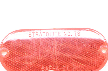 Stratolite 78 Red Oval 4-3/8" x 1-7/8" Reflector NOS