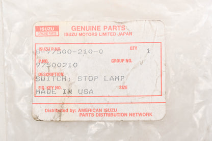 Isuzu 8-97500-210-0 Stop Lamp Switch NOS