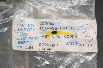 Isuzu 1-72438-138-0, 1-7243138-0 White Fastener Covers Qty 5 NOS