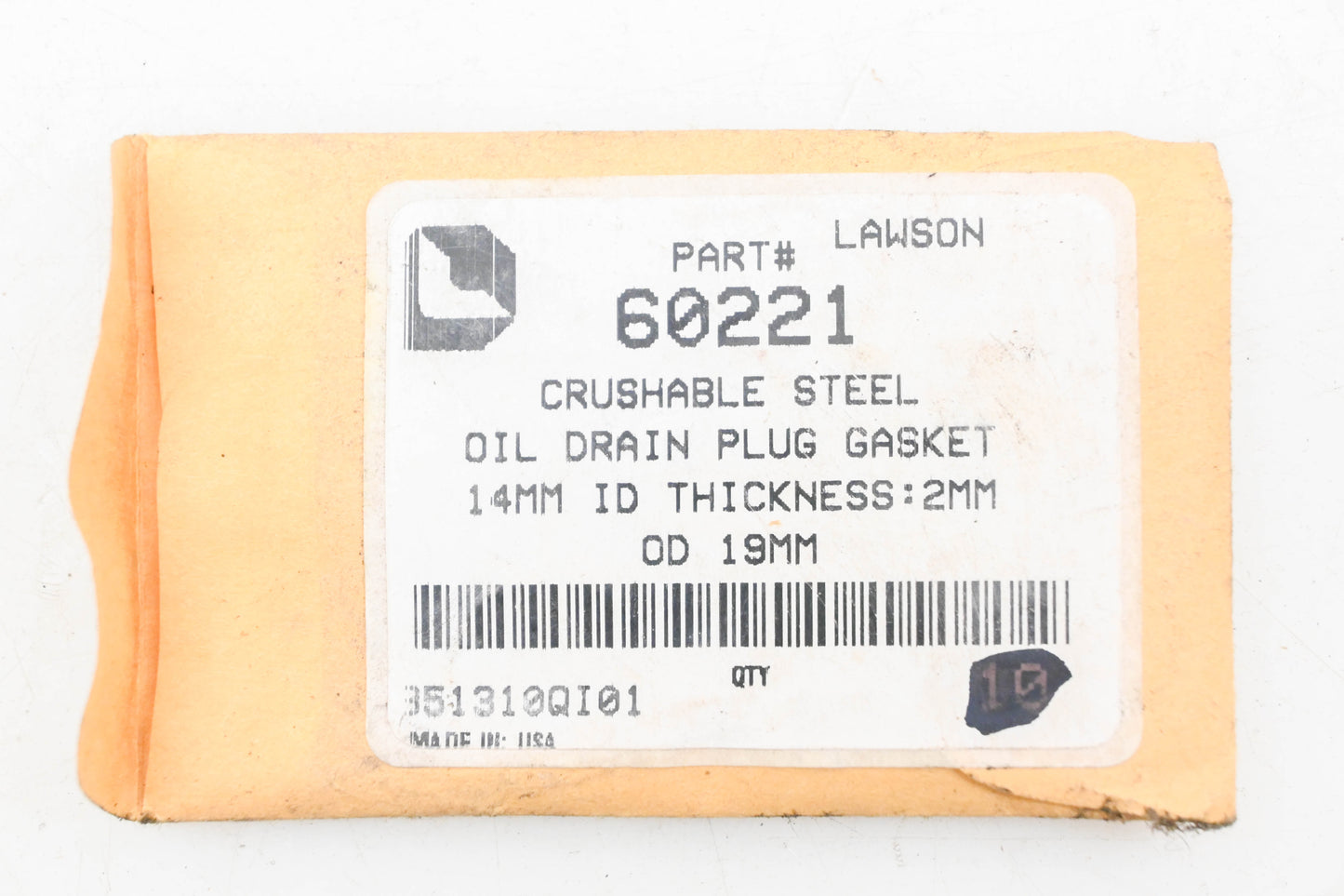 Lawson 60221 Steel Oil Drain Gaskets Qty 2 NOS