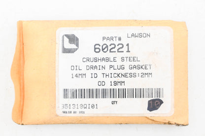 Lawson 60221 Steel Oil Drain Gaskets Qty 2 NOS