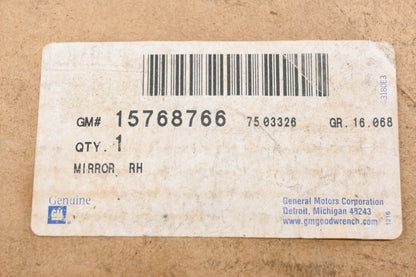 General Motors 15768766 Black Righthand Side Mirror NOS