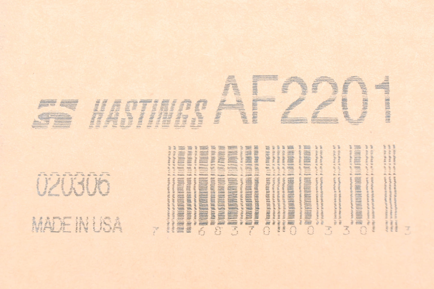 Hastings AF2201 Air Filter NOS