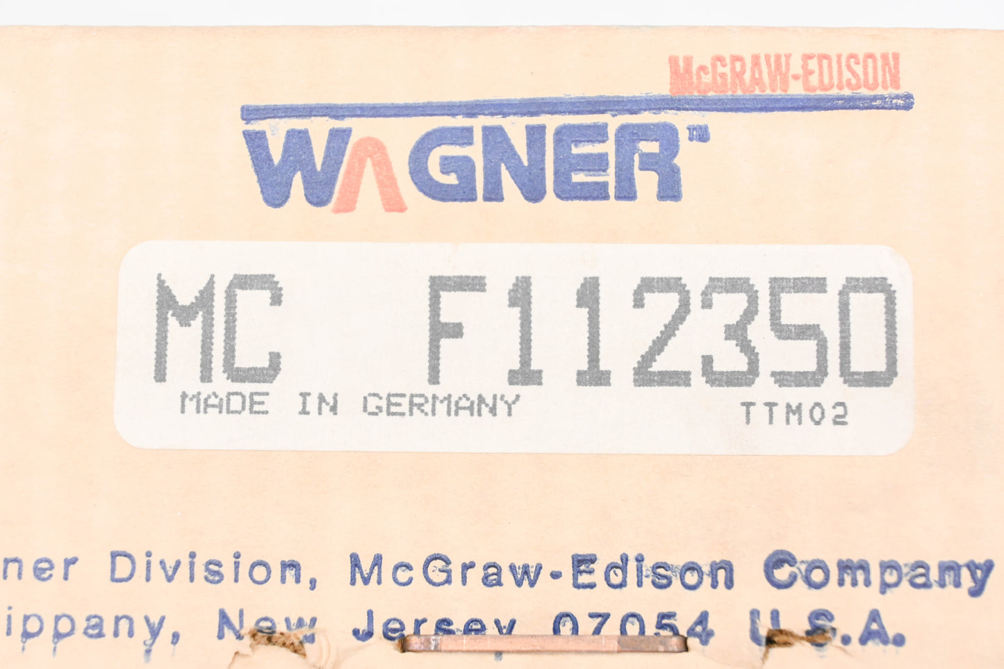 Wagner F112350, CM39731 Clutch Master Cylinder NOS