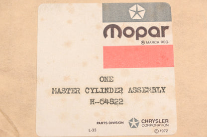Mopar H64822, H-64822 Brake Master Cylinder NOS