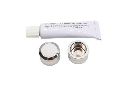 Mid USA 60011 Chrome Billet Aluminum Compression Valve Cap Kit NOS