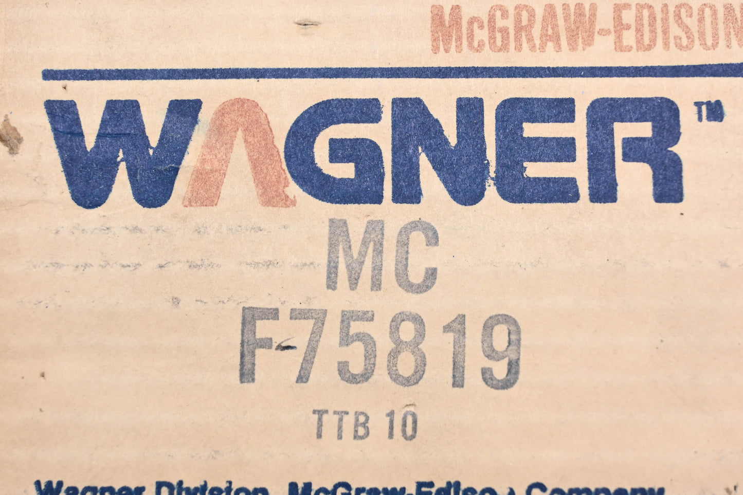 Wagner F75819, MC75819 Brake Master Cylinder NOS