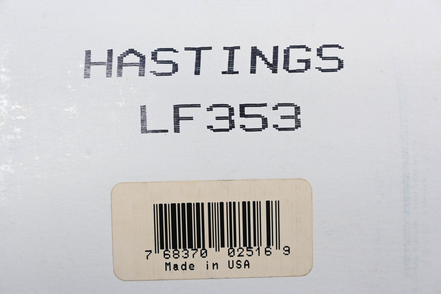 Hastings LF353 Oil Filter NOS