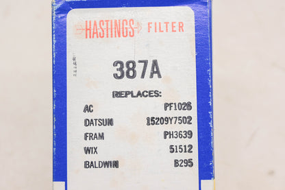 Hastings 387A Oil Filter NOS