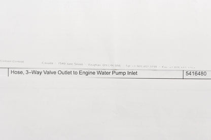 New OEM Polaris 5416480 Mobile Climate Control 3-Way Heater Hose NOS