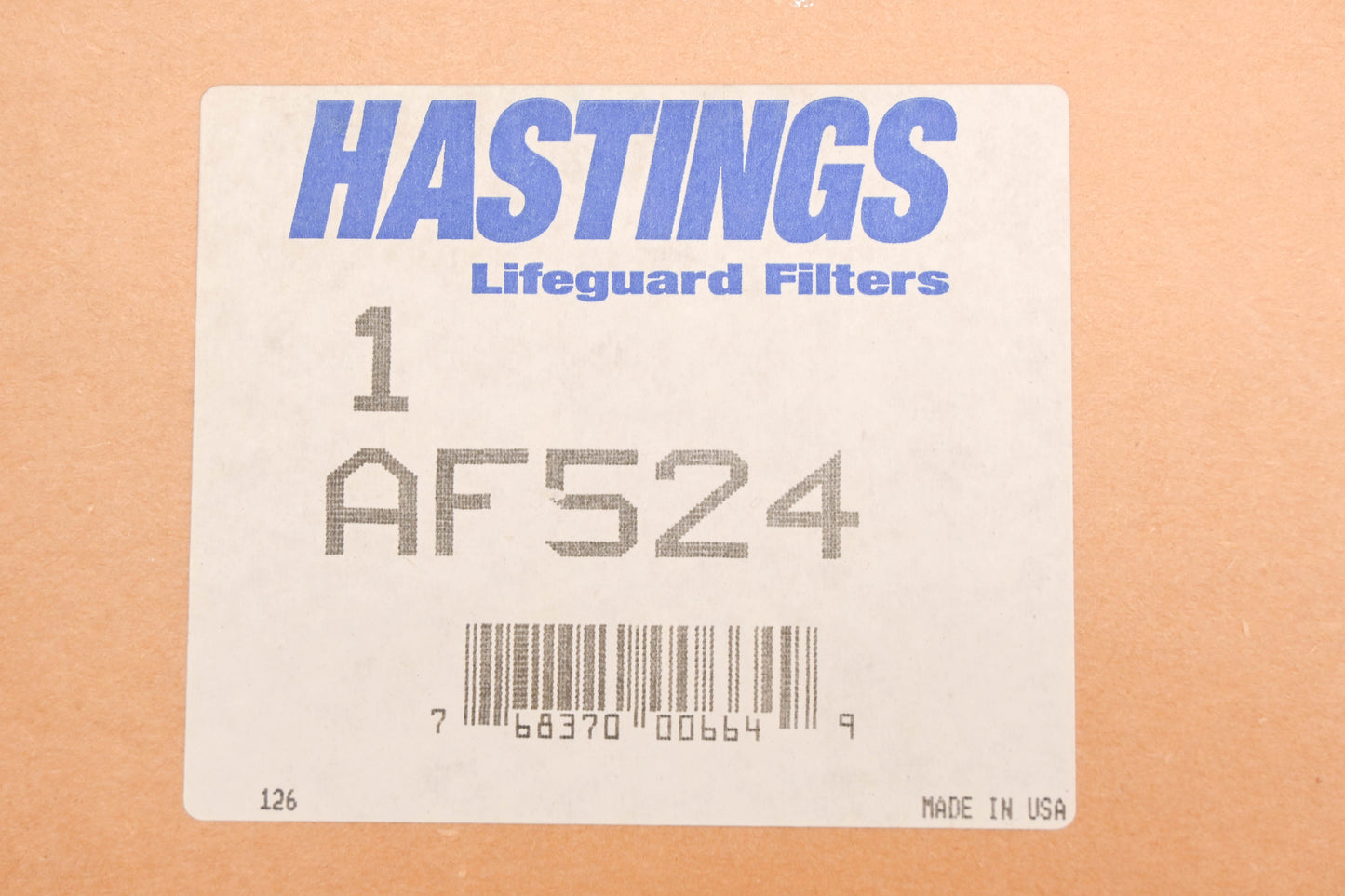 Hastings AF524 Air Filter NOS