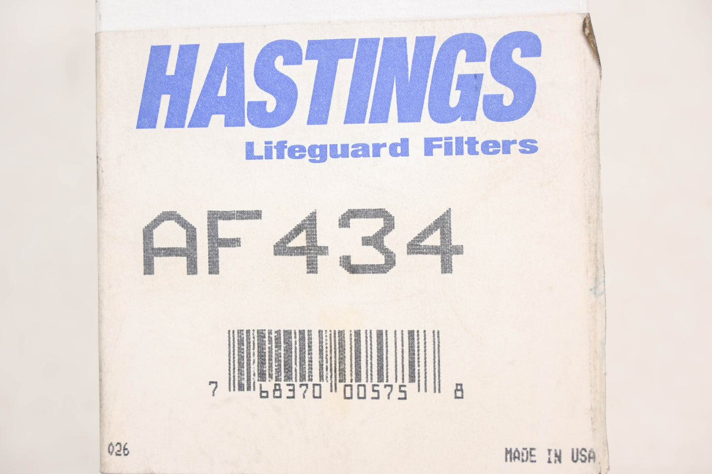 Hastings AF434 Air Filter NOS