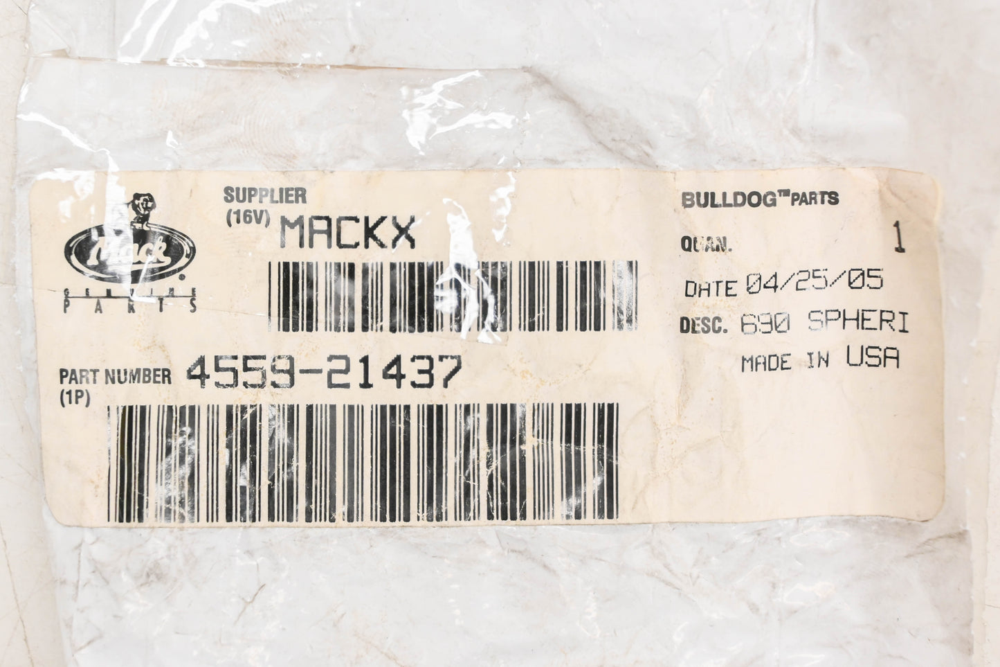 Mack 4559-21437 Spherical Nut NOS