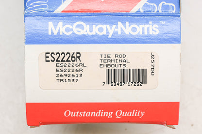 McQuay-Norris ES2226R, 2692613, TR1537 Tie Rod Kit NOS