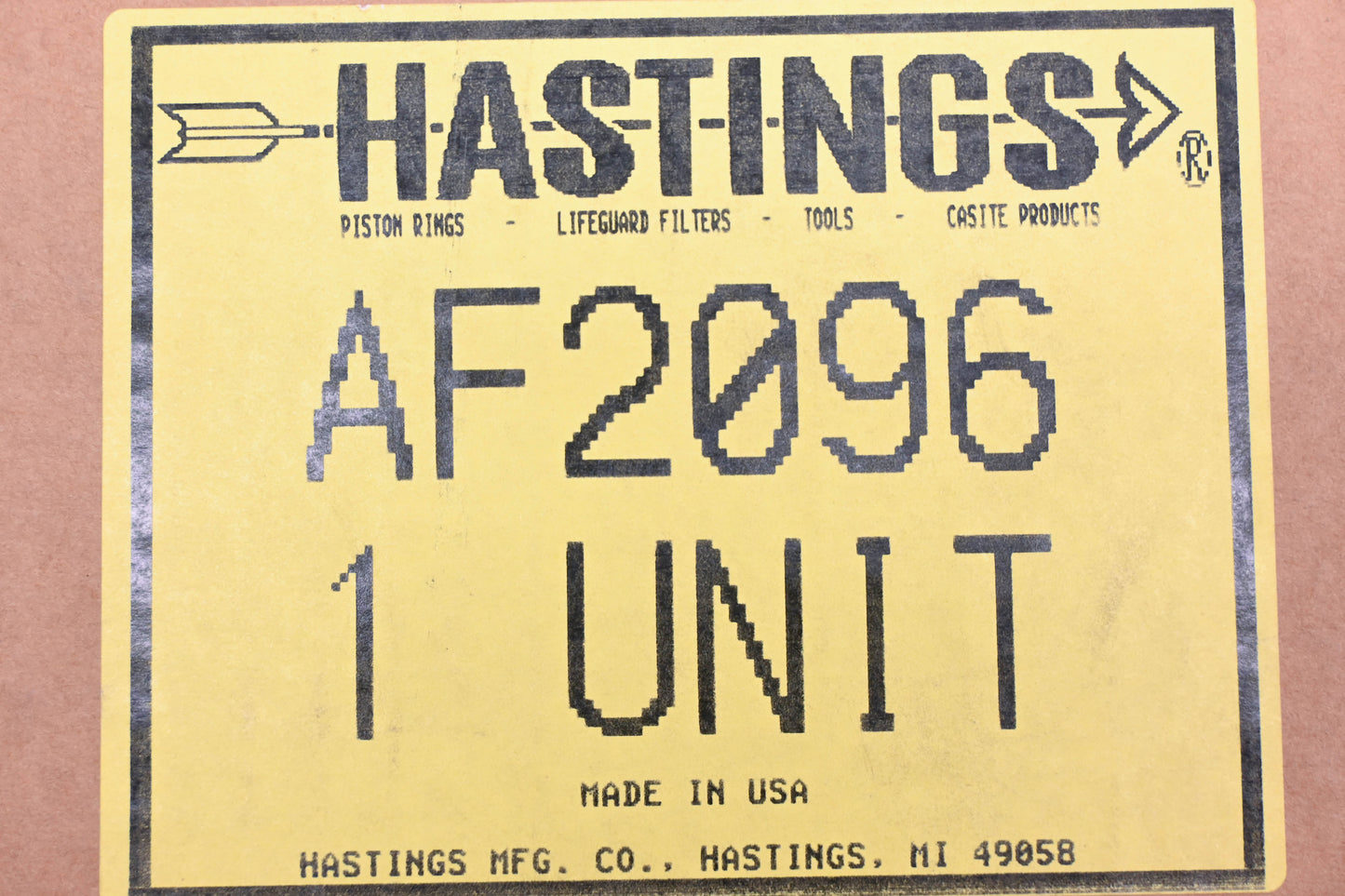 Hastings AF2096 Air Filter NOS