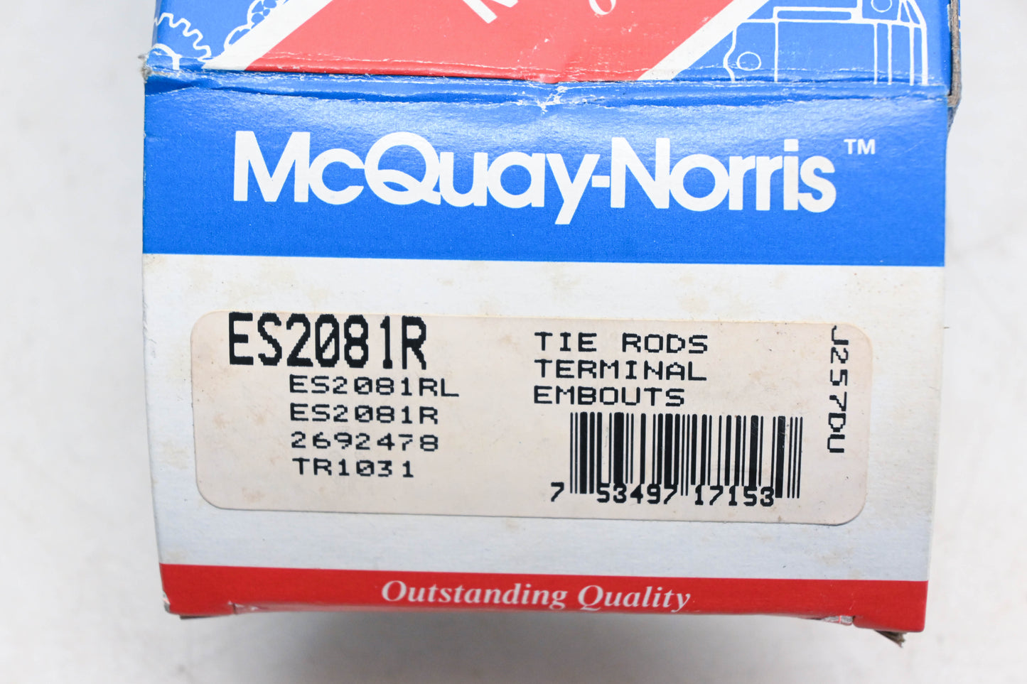McQuay-Norris ES2081R, 2692478, TR1031 Tie Rod Kit NOS
