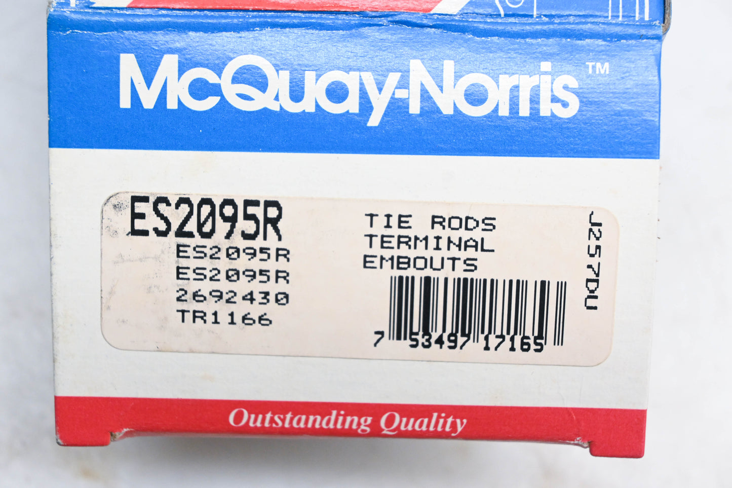 McQuay-Norris ES2095R, 2692430, TR1166 Tie Rod End NOS